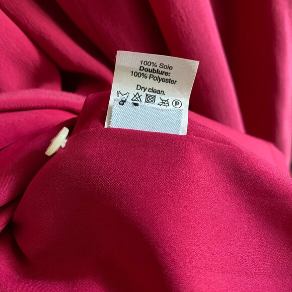 Madewell Silk Fuchsia Pink Strappy Mini Dress Size 8 - Picture 8 of 11